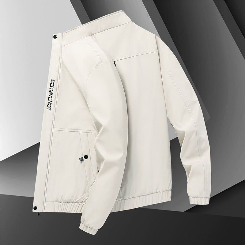 Herren Übergangsjacke Modern mit Verstellbaren Ärmeln und Taschen - BerlinGlamour