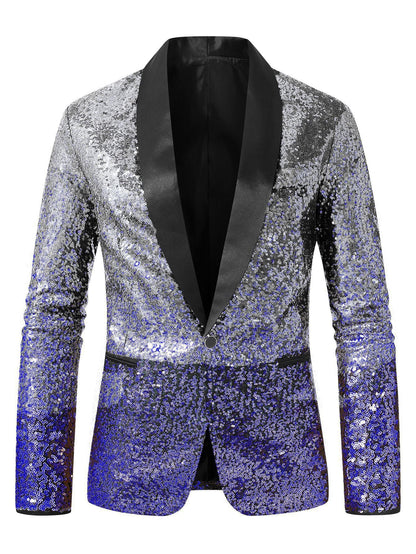 Glitzernder Herren Blazer Paillettenjacke Party
