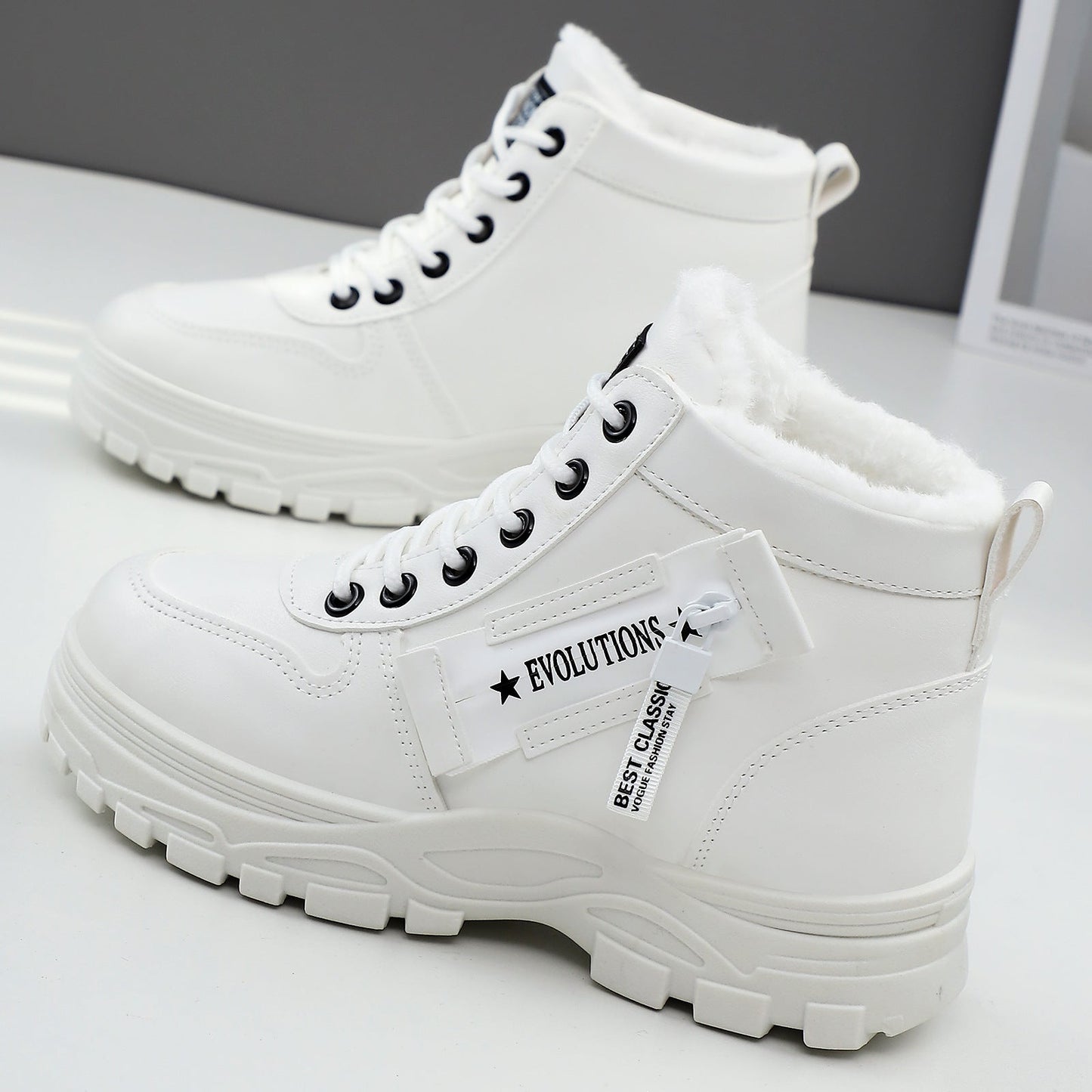 Damen Winterstiefel Warm Gefüttert Robust Schnürsystem