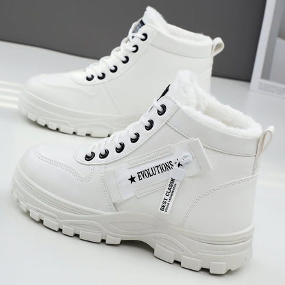 Damen Winterstiefel Warm Gefüttert Robust Schnürsystem