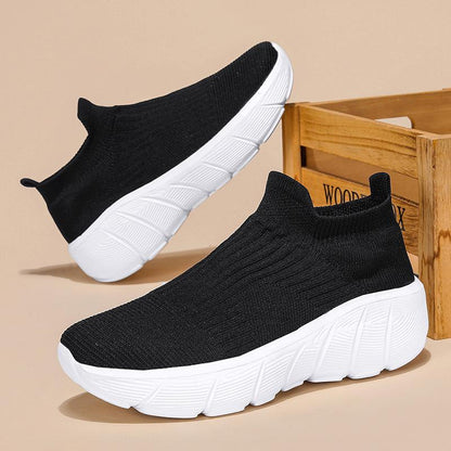 Damen Sneaker Bequem Elastisch Mit Dämpfung