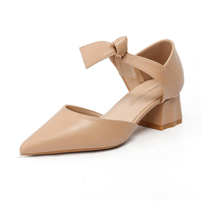 Damen Pumps Blockabsatz Schleife Modern