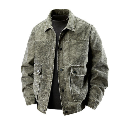 Herren Denimjacke Lässig Mit Taschen Casual