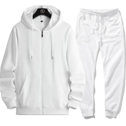 Herren Sportanzug Hoodie Joggingset Grau Modern