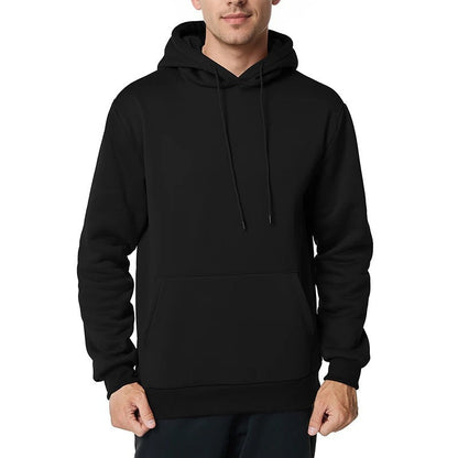 Herren Fleece Kapuzenpullover Warm Bequem Grau