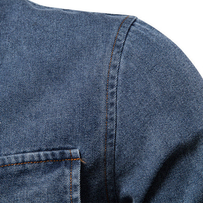 Herren Jeanshemd Modern Slim Fit Blau