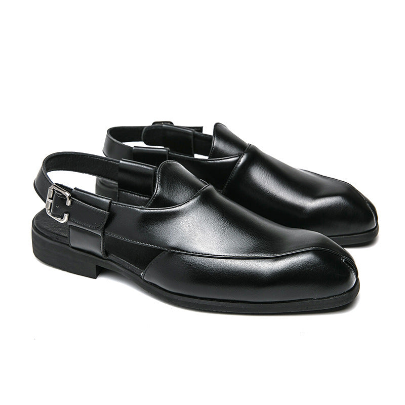 Damen Leder Mokassins Elegante Schuhe mit verstellbarem Riemen