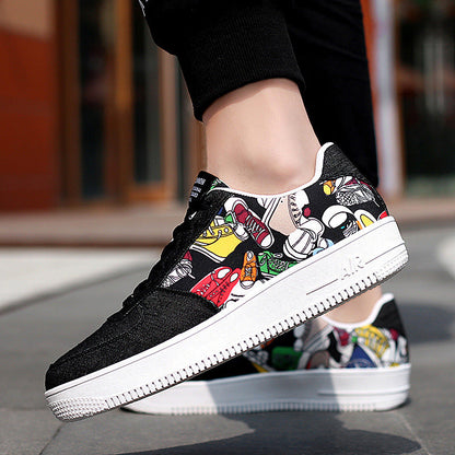 Damen Sneaker Bunt Grafik Design Sportlich Modisch - BerlinGlamour