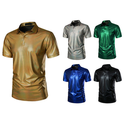 Herren Sport Polo-Shirt atmungsaktiv Glänzend Modern