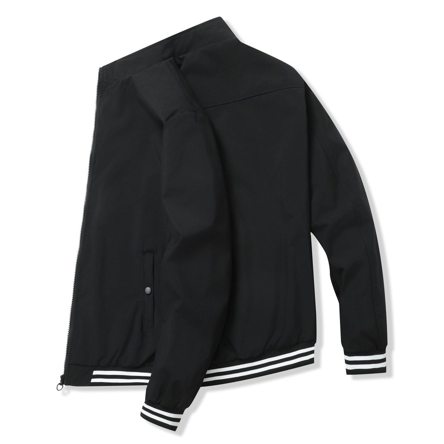 Herren Sportjacke Modern Freizeitjacke Schwarz - BerlinGlamour