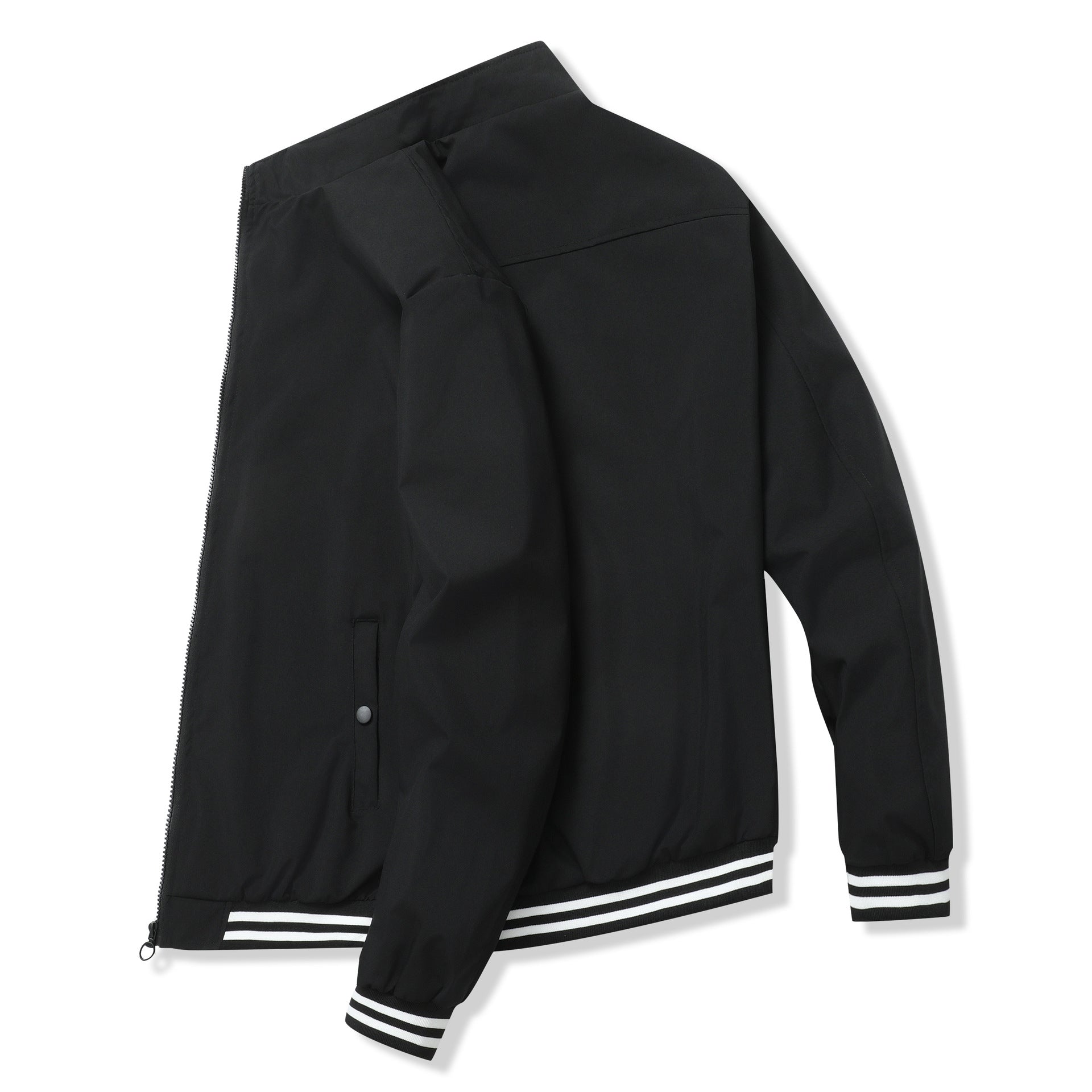 Herren Sportjacke Modern Freizeitjacke Schwarz - BerlinGlamour