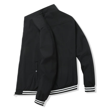 Herren Sportjacke Modern Freizeitjacke Schwarz - BerlinGlamour