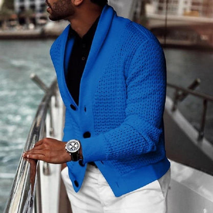 Herren Strickblazer Modern mit Struktur Optik