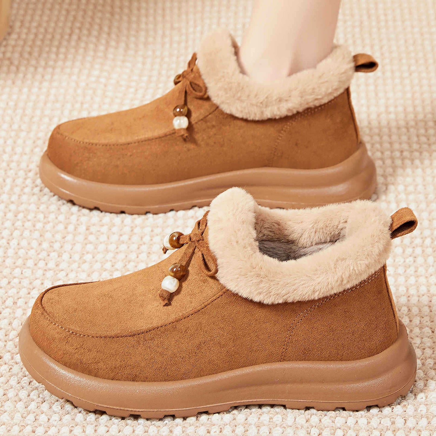 Damen Hüttenschuhe Warm Bequem Kuschelig Innenfutter