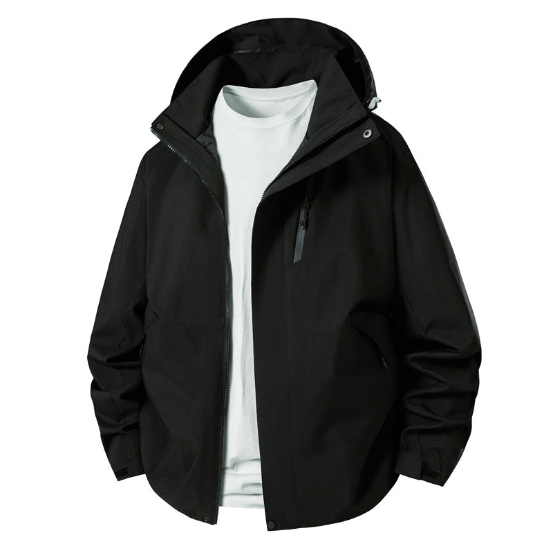 Herren Outdoorjacke Übergangsjacke Wasserdicht Mit Kapuze