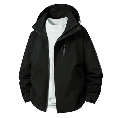 Herren Outdoorjacke Übergangsjacke Wasserdicht Mit Kapuze