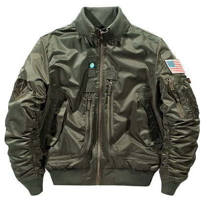 Herren Bomberjacke Sportlich Vielseitig Mit Taschen