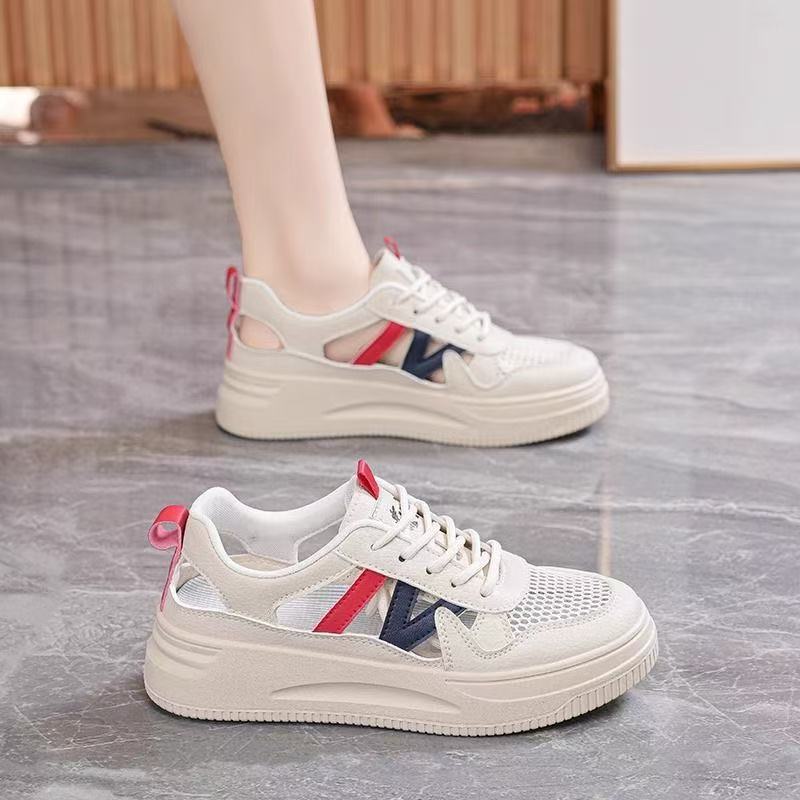 Damen Sneaker Atmungsaktiv Chunky Schuhe Mit Cut-Out-Design