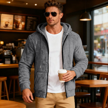 Herren Kapuzenjacke Flauschig Warm Winter