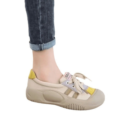 Damen Sneaker Sportlich Schnürschuhe Moderne Mode
