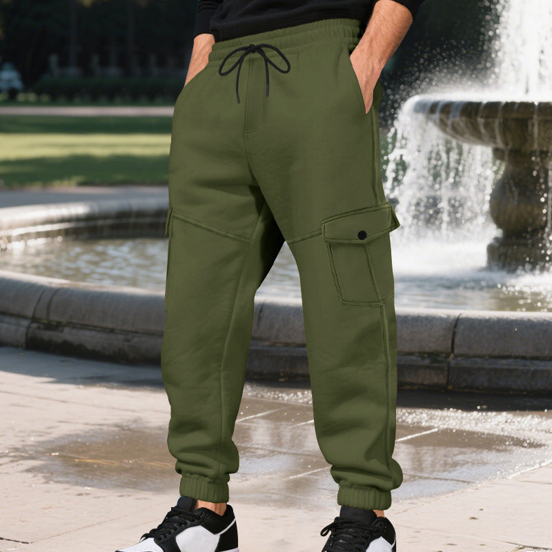 Herren Trainingshose Bequem Elastisch Mit Seitentaschen