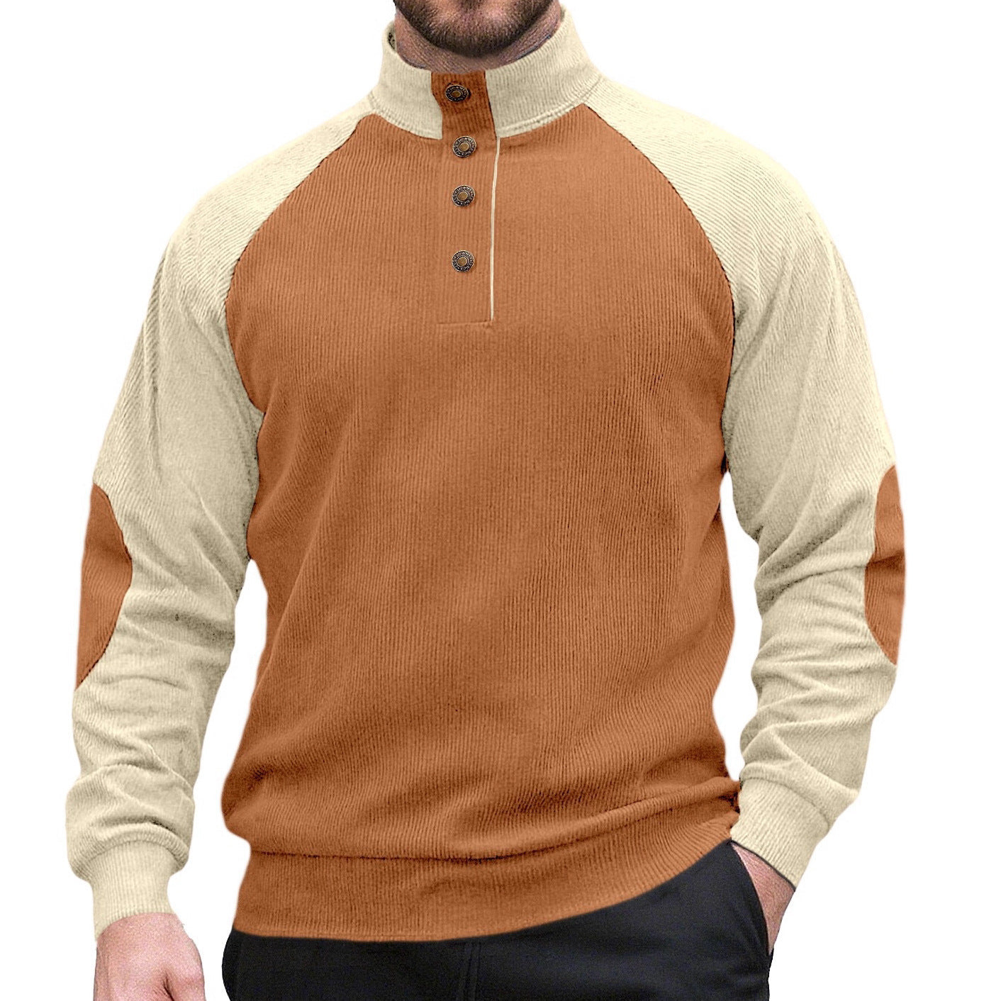 Herren Pullover Strick Modern mit Raglan Ärmeln