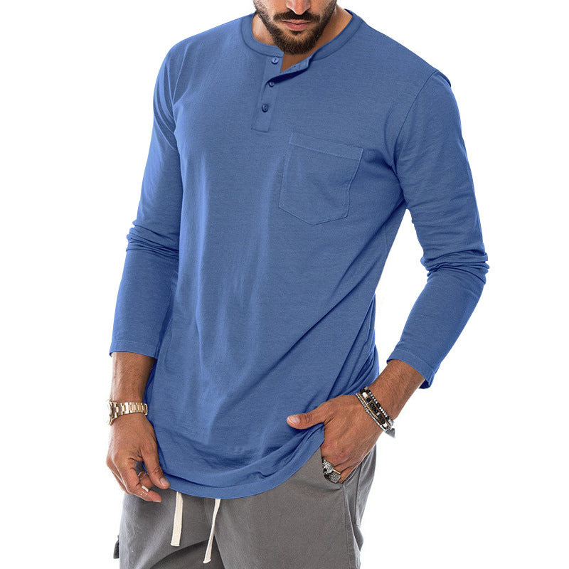 Ein moderner Langarm-Henley-Shirt für den Online-Shop sollte heißen: Langarm-Henley-Shirt mit modischem Knopfverschluss und praktischer Brusttasche BerlinGlamour 

Ich werde ihn