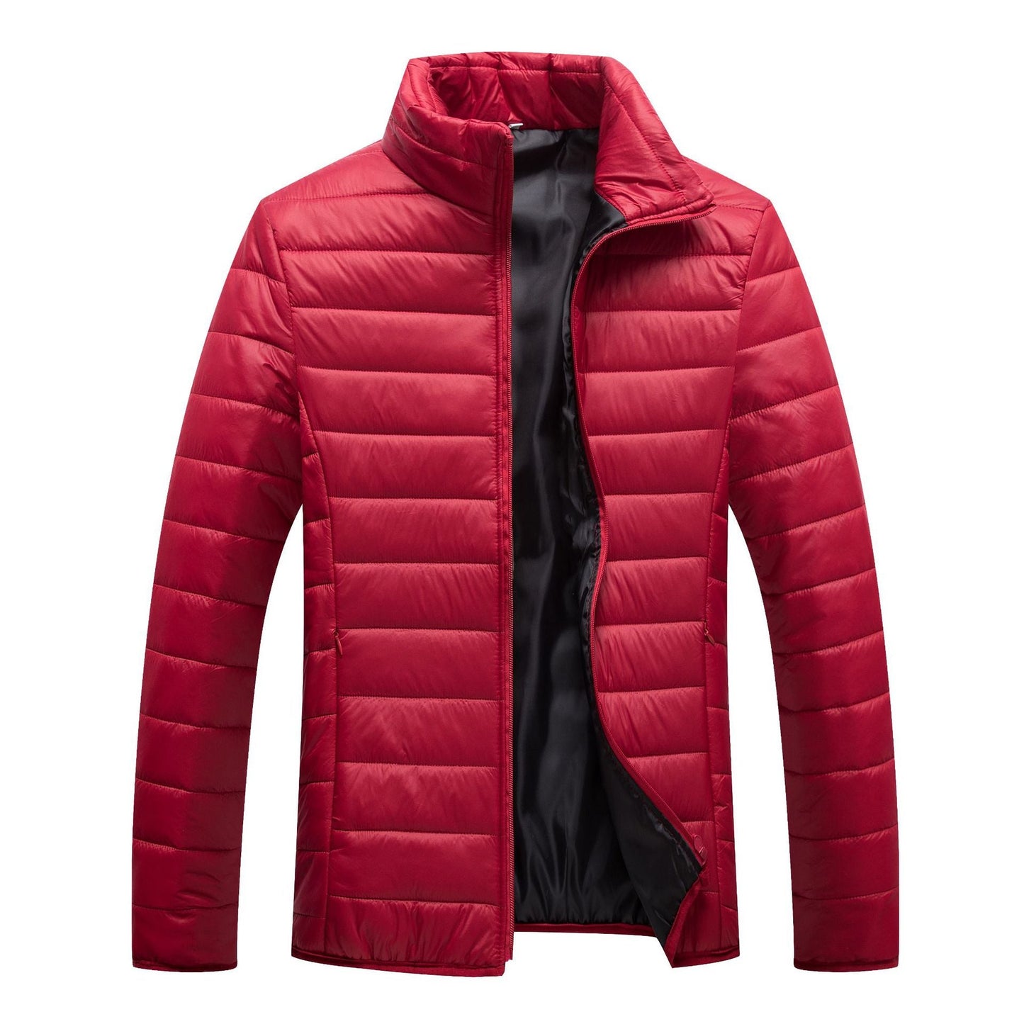 Herren Steppjacke Warm Winterschutz mit Kragen
