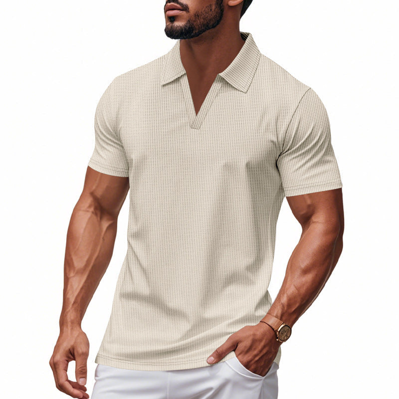 Herren Poloshirt Strukturmuster Stilvoll Modern Berlin