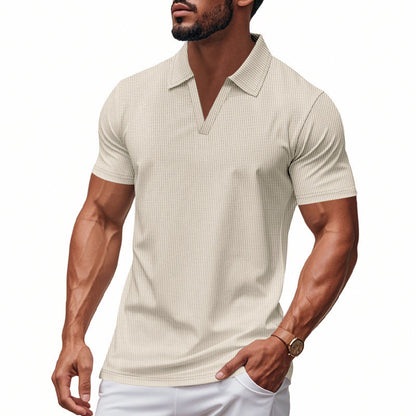Herren Poloshirt Strukturmuster Stilvoll Modern Berlin