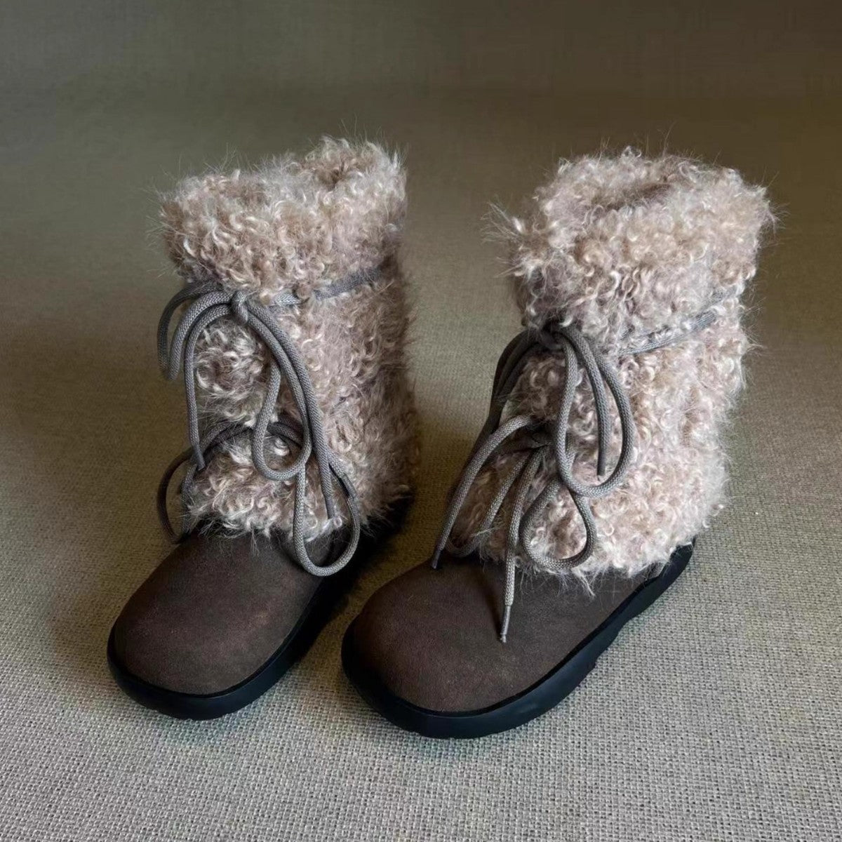 Damen Winterboots Warm Weich Kunstfell Rutschfest