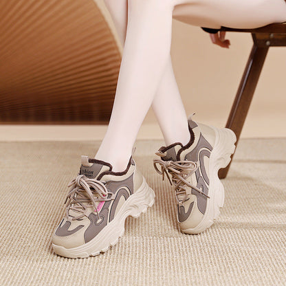 Damen Schnürschuhe Bequem Atmungsaktiv Komfortsohle Trend