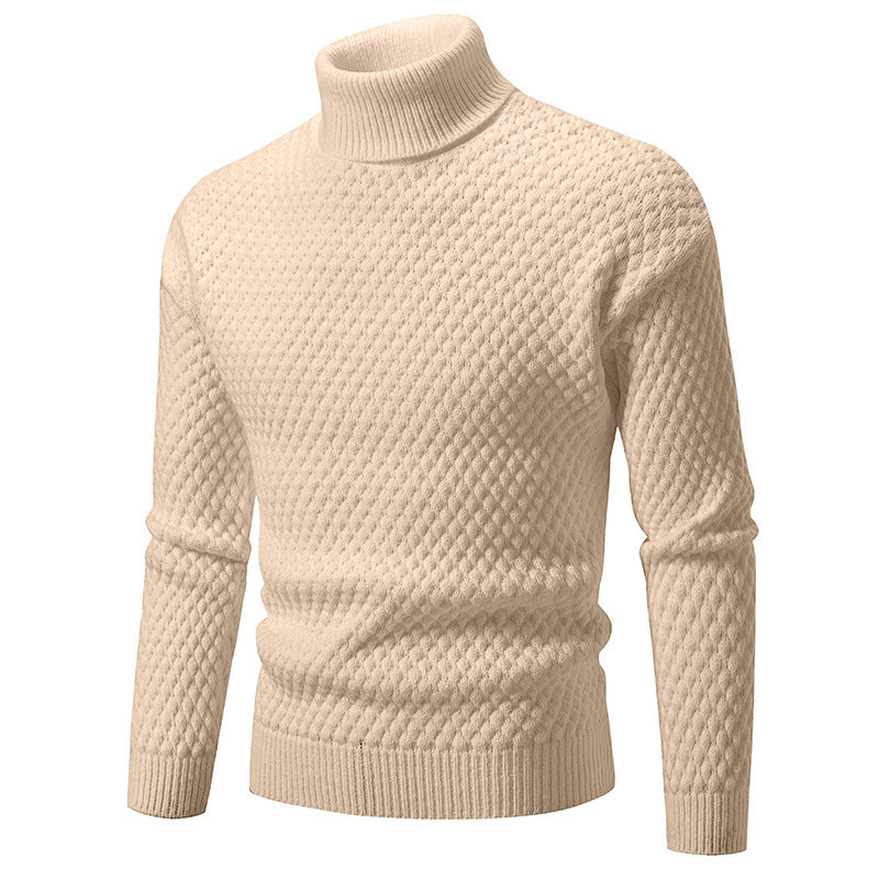 Herren Rollkragenpullover Modern Strukturiert Grobkarat