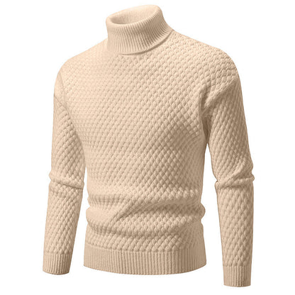 Herren Rollkragenpullover Modern Strukturiert Grobkarat