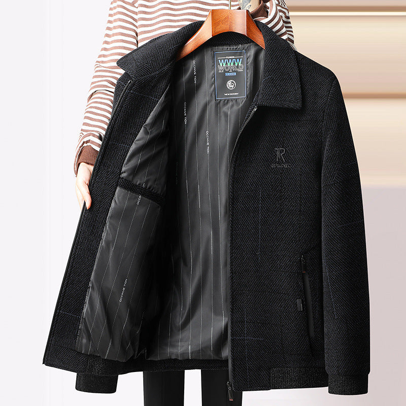Herren Mantel Elegant Modern mit Taschen Berlin Stil