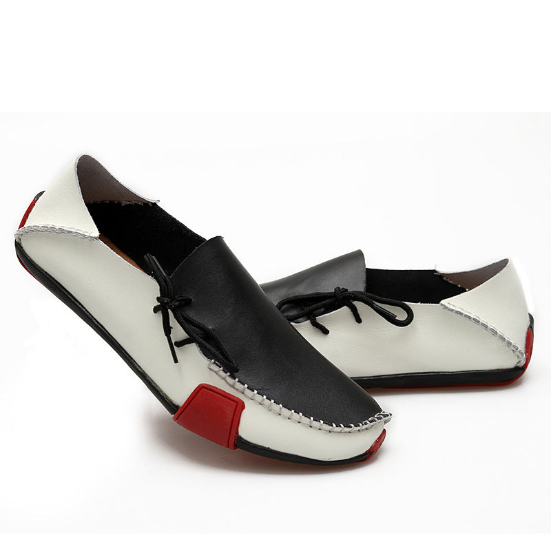 Damen Mokassins aus feinem Leder Elegante Schuhe Schwarz