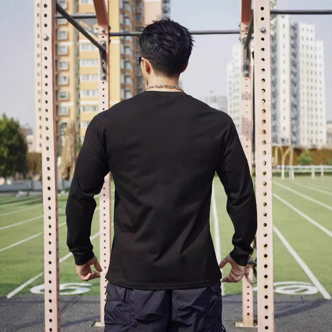 Herren Langarmshirt atmungsaktiv Hochwertig Baumwolle Casual