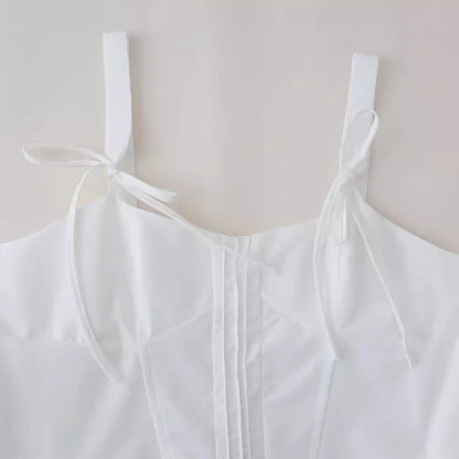 Damen Top mit Spaghettiträgern Rüschen Oberteil Elegant