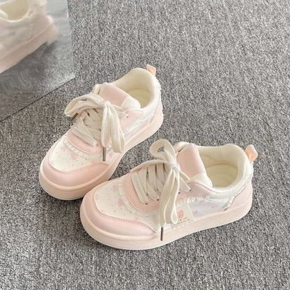 Damen Schnürsneaker Weich Bequem Verspielt