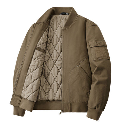 Lederjacke Herren Lässig Schwarz Mit Futter