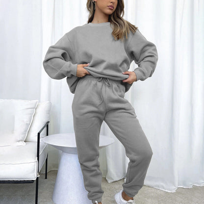 Damen Jogginganzug Baumwoll Sweatset Locker Fit