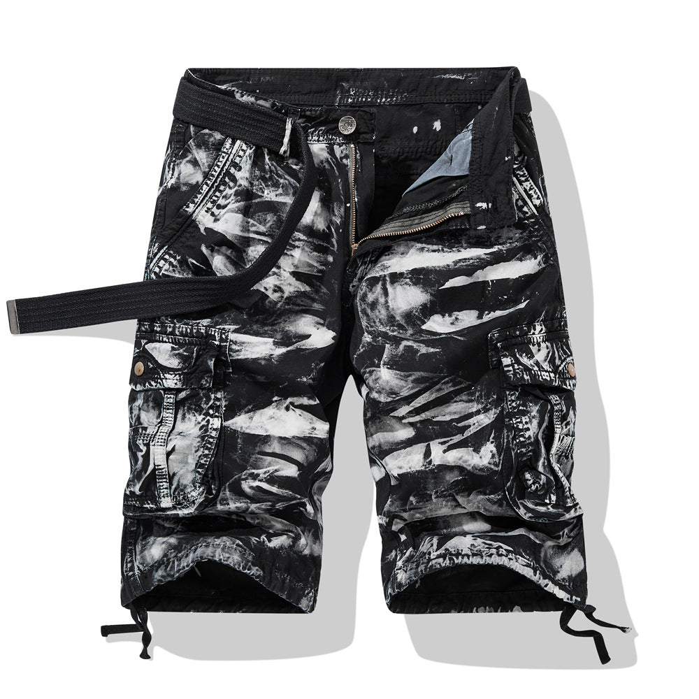 Herren Cargo Shorts Elastisch Bequem Mit Vielen Taschen