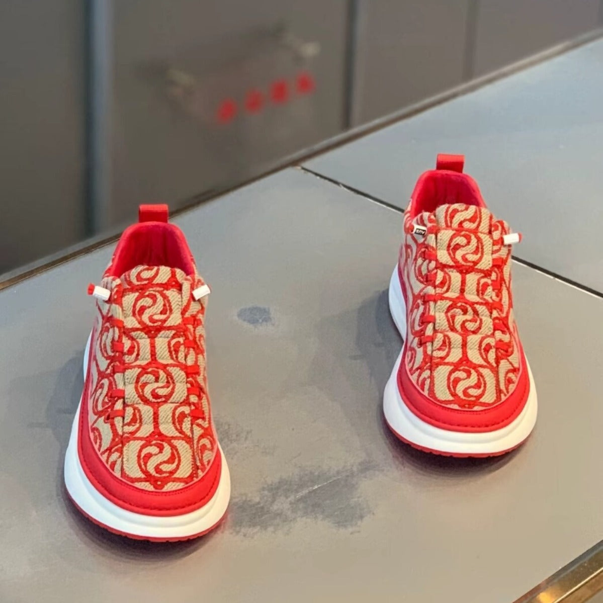 Damen Sneaker Trendy Einzigartig Textil Design