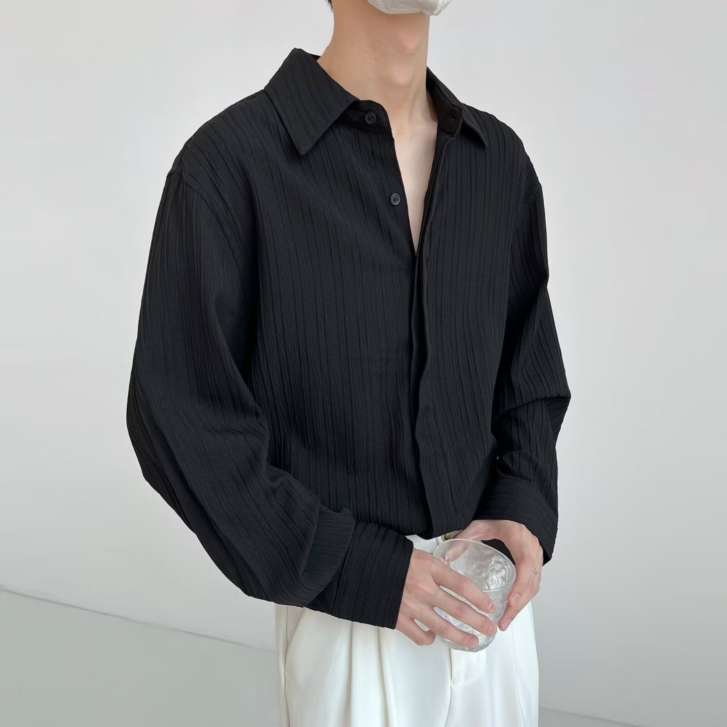 Herren Langarmhemd Slim Fit Modern Berlin Style