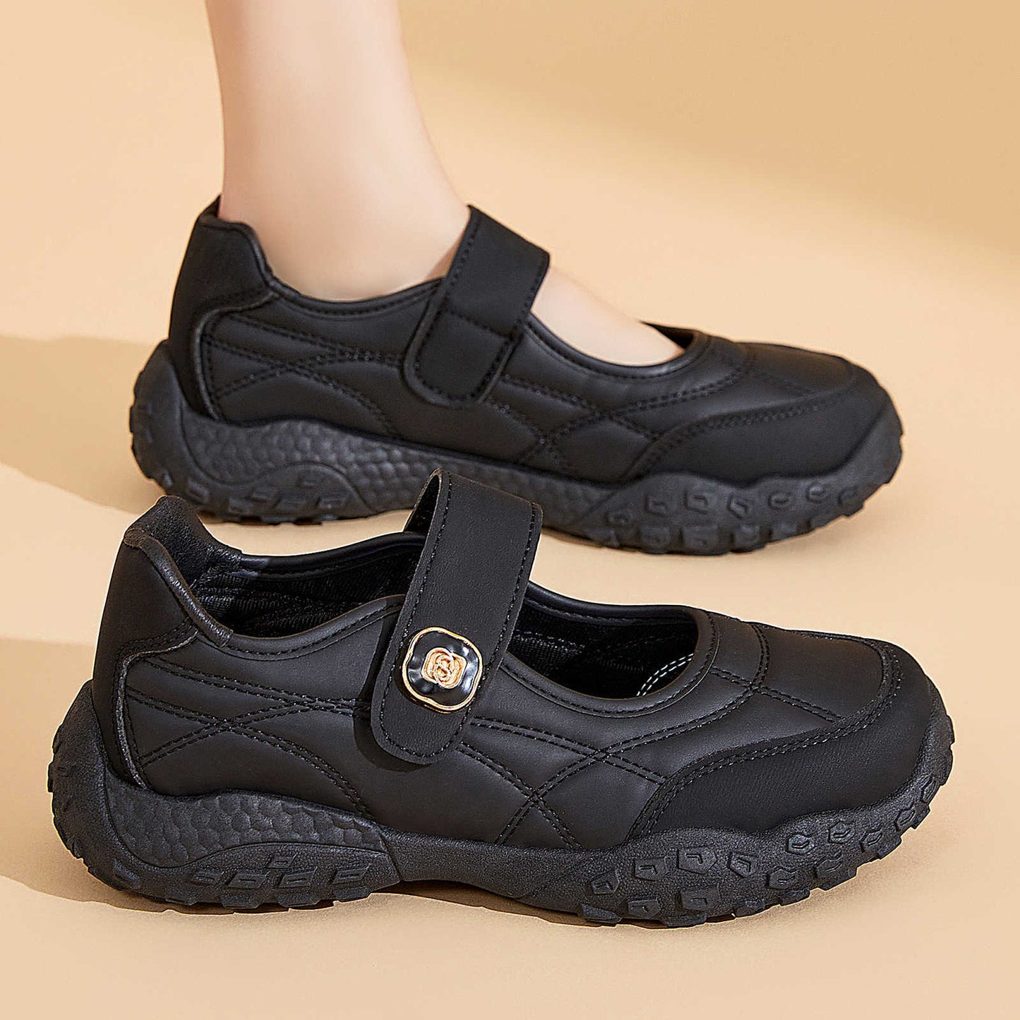 Damen Schuhe Bequem Klettverschluss Comfort Schuhe