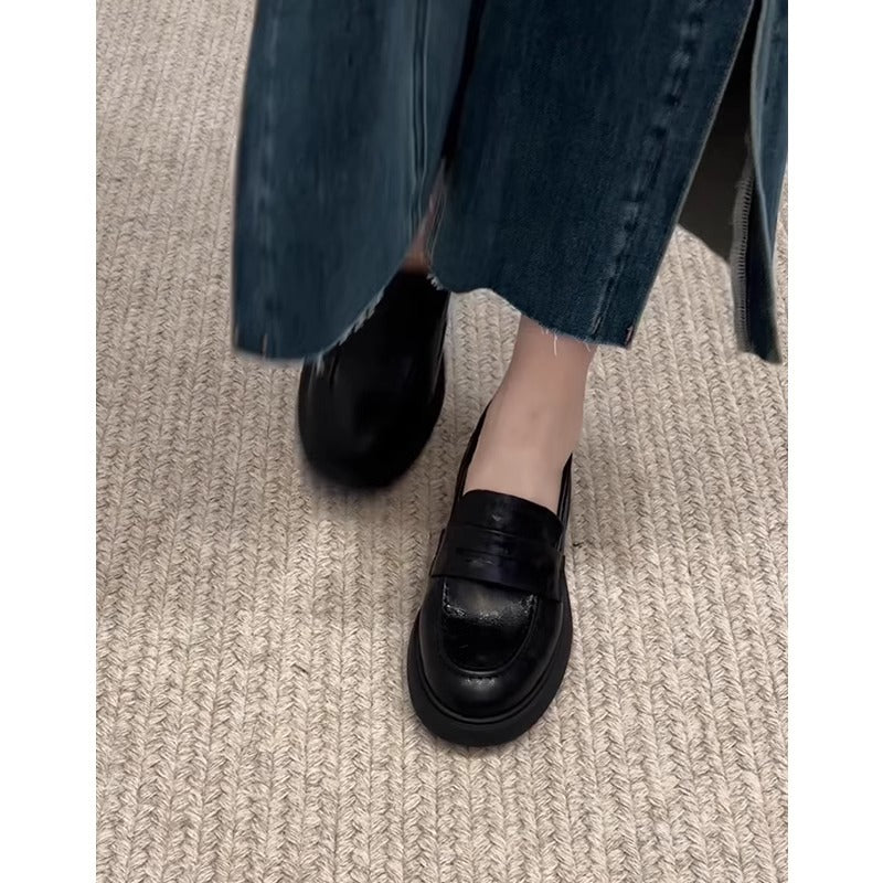 Damen Loafers Komfortabel Elegante Schnalle Schuhe