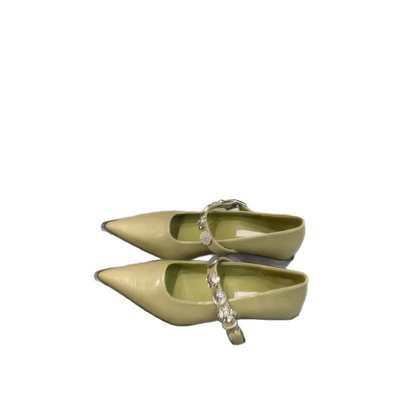 Damen Pumps Slingback Schuhe Elegant Mit Schmuckverzierung