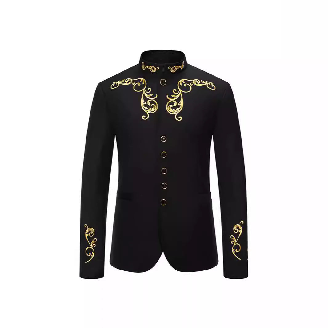 Herren Blazer Elegant mit Stickereien Modern