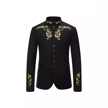 Herren Blazer Elegant mit Stickereien Modern