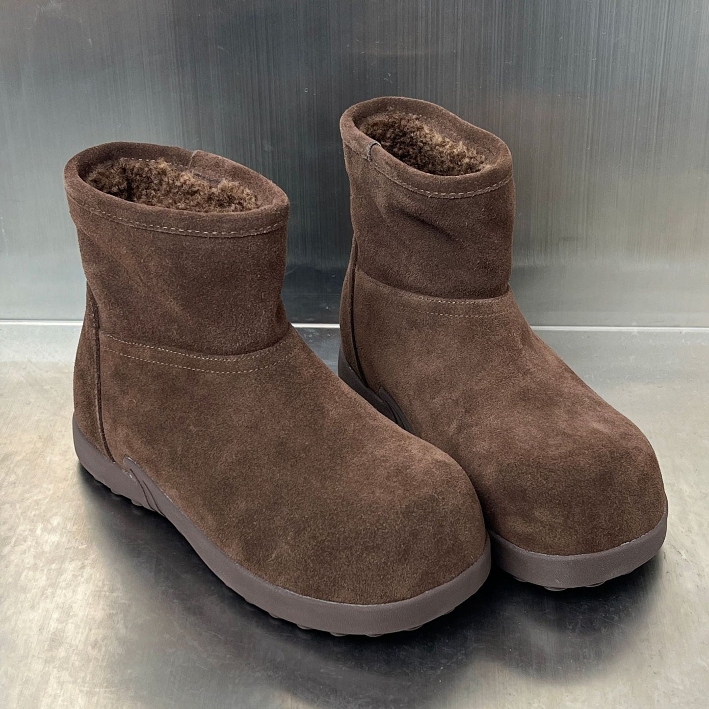 Damen Winterstiefel Bequem Wildleder Schuhe Kuschelig Warm